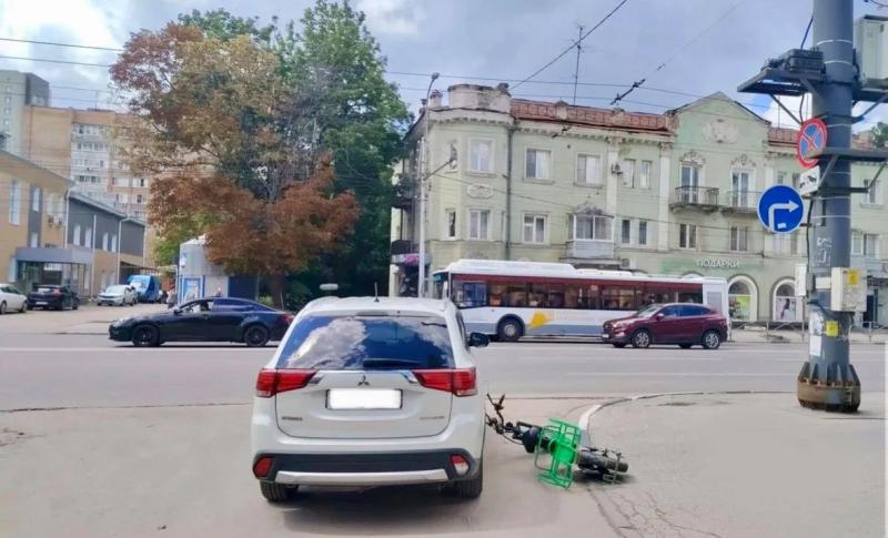 В Горроще Рязани пострадал водитель электровелосипеда, столкнувшийся с иномаркой