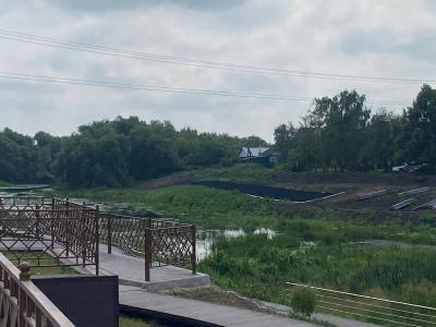 В Михайлове благоустраивают правый берег набережной реки Проня