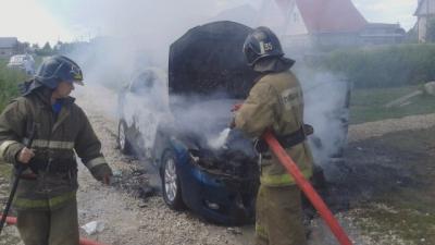 В Рыбном погорела Mazda