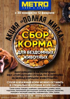 В Рязани собирают корм в помощь бездомным животным