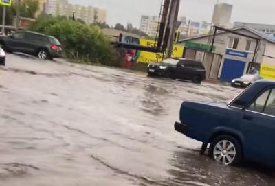 В Рязани улицы Кальная и Есенина скрылись под водой