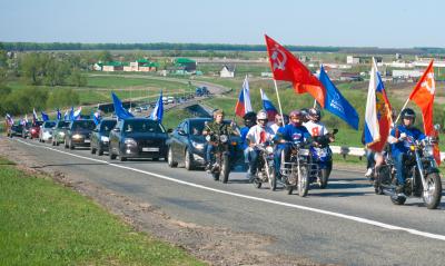 В Михайлове состоялся мотопробег в честь 9 Мая