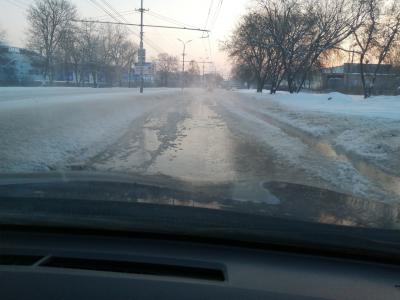 В Рязани улицу Халтурина залило водой