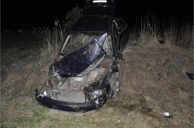 Audi A6 перевернулась в кювет близ Касимова