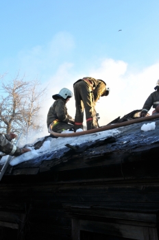 На пожаре в Ряжске пострадала женщина