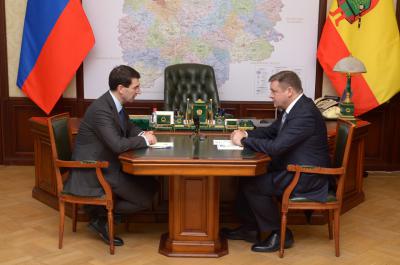 Николай Любимов и Игорь Щёголев обсудили нацпроект «Жильё и городская среда»