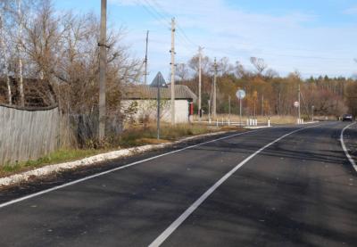 В Сасовском округе завершён ремонт дороги к посёлку Кустарёвка