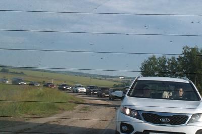 Новый светофор увеличил пробку на дороге Ряжск – Рязань