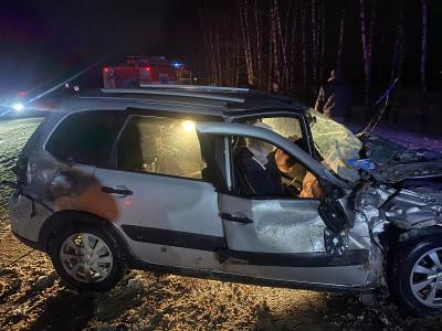 В Клепиковском районе Lada Kalina влетела в эвакуатор, пострадали два человека