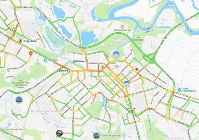 Утром 10 декабря в Рязани образовались пробки