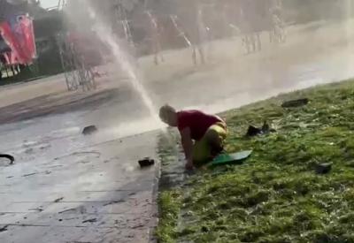 На Лыбедском бульваре в Рязани сломали систему автополива