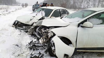 Близ Рязани столкнулись Renault и «Гранта», пострадали оба водителя