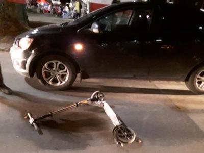 На улице Новосёлов Chevrolet Aveo сбил ребёнка на самокате