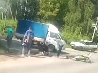 В Дашково-Песочне в Рязани сбили мотоциклиста