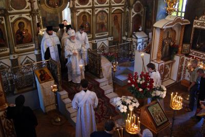 Владыка Павел возглавил всенощное бдение в Вознесенском храме Рязани