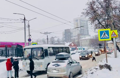 В Рязани автобус сбил женщину на пешеходном переходе