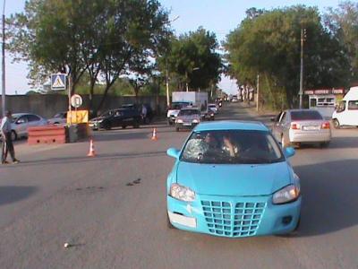 Украинец на Dodg сбил рязанца на пешеходном переходе и отказался дать объяснение по факту ДТП