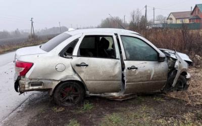 Под Рязанью Lada Granta улетела в кювет, погибла пассажирка