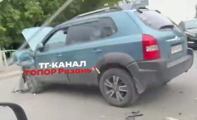 В Недостоево в Рязани жёстко столкнулись две легковушки