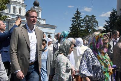Губернатор Павел Малков принял участие в торжествах в Вышенском монастыре