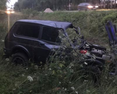 Под Рязанью «Нива» опрокинулась в кювет, пострадали автоледи и два ребёнка
