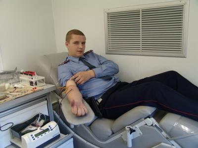 Сотрудники рязанской ГИБДД сдали кровь