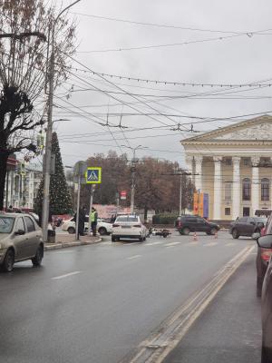 В центре Рязани произошли два ДТП с мотоциклистами